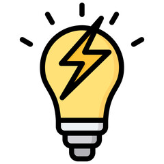 Poster - Electricity Outline Color Icon