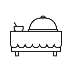 Buffet self service restaurant icon design. setout icon, isolated on white background. vector illustration