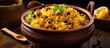 Indian Soybean Biryani, a flavorful rice dish with soy chunks and spices, similar to Pulao in India.