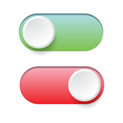Aufkleber - On and Off toggle switch button template