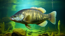 Fish In Aquarium HD 8K Wallpaper Stock Photographic Image 