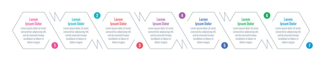 web, internet, annual report, magazine information templates. hexagon infographic template. seven steps information template. business infographic template