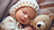 © EwaStudio - Close-up portrait of a newborn sleeping baby