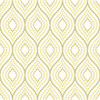 Seamless ornament. Modern wavy background. Geometric modern golden dotted pattern