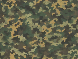 Wall Mural - Full seamless orange camouflage texture skin pattern vector for military textile. Usable for Jacket Pants Shirt and Shorts. Green army camo design for fabric print.