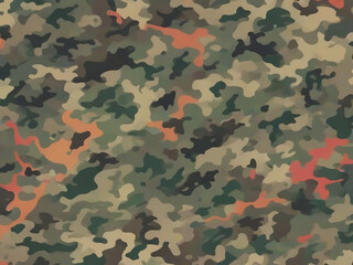 Wall Mural - Full seamless abstract military green color camouflage skin pattern for decor and textile. Army masking design for hunting textile fabric printing and wallpaper. Design for fashion and home design.