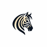 Fototapeta Konie - Zebra in cartoon, doodle style. Isolated 2d vector illustration in logo, icon style, Eps 10. AI Generative