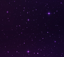 Wall Mural - space background with shining stars. starry night with shiny stars in the gradient sky. magic color 