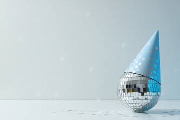 Wall Mural - A beautiful disco ball with a festive cap