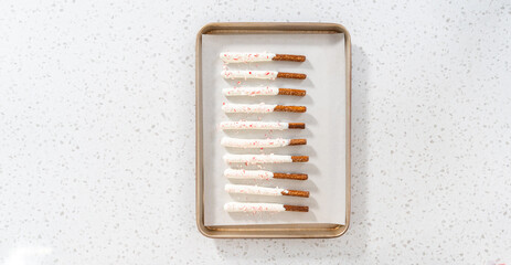 Poster - Candy cane chocolate covered pretzel rods