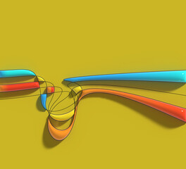 Fototapete - abstract background digital 3d illustration poster design.