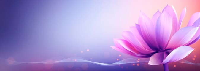 Poster - Horizontal abstract purple and pink flowers background. Spring banner for 8 march woman´s day and mother's day, large copy space for text. wallpaper and banner