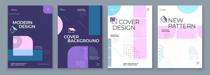 Wall Mural - Brochure template layout design. Corporate business annual report, catalog, magazine, flyer mockup. Creative modern background concept in abstract flat style shape