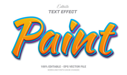 Canvas Print - paint 3d editable text effect
