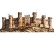 Medieval Grandeur Crusader Castle Isolation on a transparent background