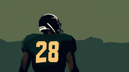 Wall Mural - American Football Player