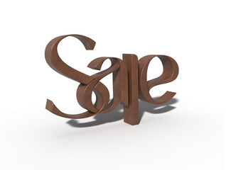 Wall Mural - Sale Discount Banner 3d Lettering Illustration Design