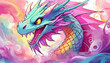 colorful dragon illustration and drawing