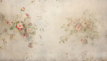 Distressed Watercolor Floral Wallpaper Background Generative Ai