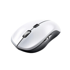 A computer mouse with a light isolated on transparent background