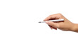 ©  Mohammad Xte - Top View Hand With Pen Writing on air. Isolated on Transparent background.