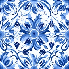 Poster - Portuguese Blue Tile Pattern | generative AI