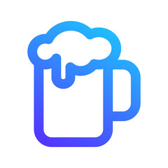 Sticker - beer gradient icon