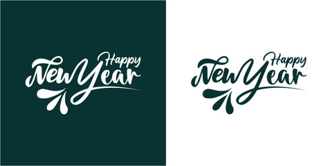 Wall Mural - happy new year logo design