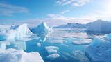Fototapeta  - Greenland ice sheet. Climate Change. Iceberg afrom glacier in arctic nature landscape on Greenland. Melting of glaciers and the Greenland ice sheet is a cause of sea levels rise 