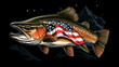 Fish trout flag