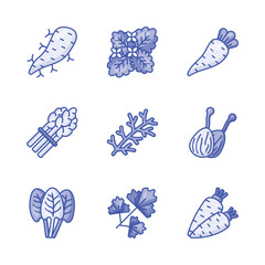 Wall Mural - Download this beautiful and amazing vegetables icons set, ready to use in web, mobile apps and all other projects