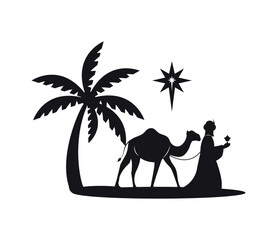 Sticker - wise man with camel