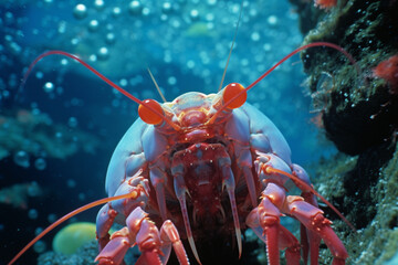Poster - High-speed photographs capturing the rapid and powerful punches of a mantis shrimp, showcasing its exceptional hunting technique and impressive strength.