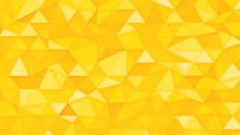 Geometric Yellow Background With Triangular Polygons. Abstract Design. Vector Illustration.