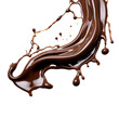 © Tohamina - A stream of melted chocolate isolated on transparent background