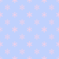 Poster - Christmas snowflakes seamless pattern for winter holidays