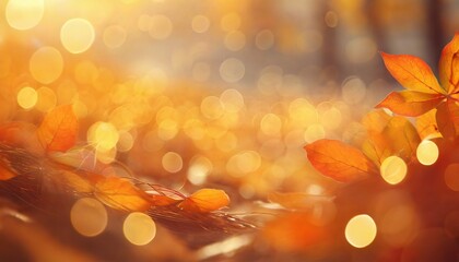 Poster - autumn blurred fall abstract autumnal background