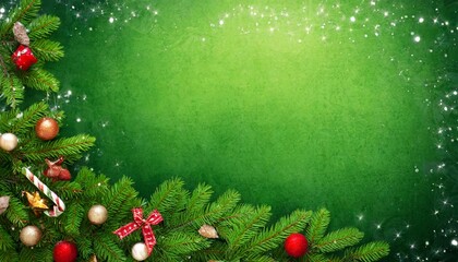 Wall Mural - green christmas background