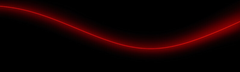 Wall Mural - red line with abstract shape. plain background.