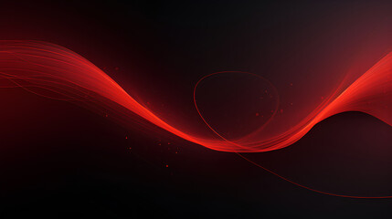 Wall Mural - red line with abstract shape. plain background.