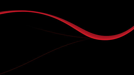 Wall Mural - red line with abstract shape. plain background.