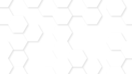 Poster - Seamless honeycomb hexagonal geometric mesh cell texture. Abstract white honeycomb vector wallpaper with a hexagonal grid. technology mesh cell seamless pattern.