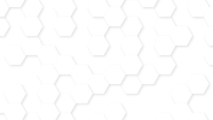 Poster - Seamless honeycomb hexagonal geometric mesh cell texture. Abstract white honeycomb vector wallpaper with a hexagonal grid. technology mesh cell seamless pattern.