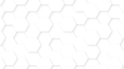 Poster - Seamless honeycomb hexagonal geometric mesh cell texture. Abstract white honeycomb vector wallpaper with a hexagonal grid. technology mesh cell seamless pattern.