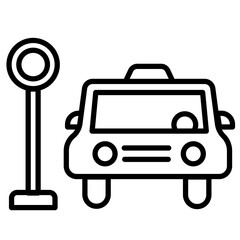 Sticker - Taxi Stop Icon