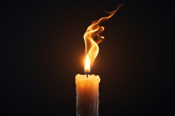 Aufkleber - A lit candle with smoke coming out of it.