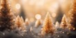 © W&S Stock - Christmas trees macro detailed shot with golden bokeh.