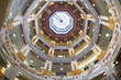 Atrium and world's largest ceiling clock in the Lexington Public Library in Lexington, Kentucky