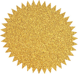 Sticker - Gold glitter sale sticker, price tag, starburst, sunburst