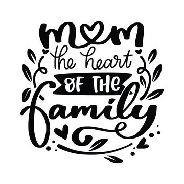 Happy Mother's Day wishes with heart. Mother day calligraphy, elegant best quotes for banners or greeting cards. Vector illustration